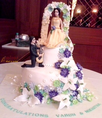 Customized  proposing Engagement Cake