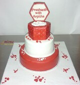 Customized Engagement Ring Cake