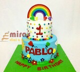 Rainbow theme Birthday cake