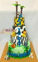 Customized Birthday Cake Animal Theme Cake