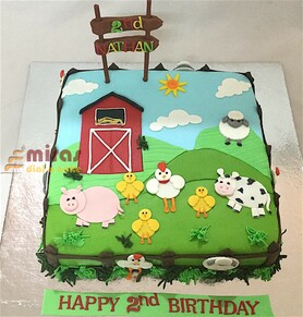 Birthday Cake Nathan's 2D Farm Cake