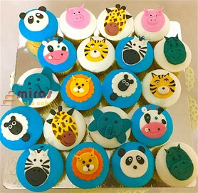 Animal Theme Cup Cakes - 10 nos