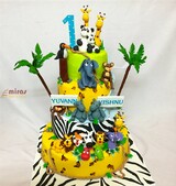 Multi-tier Animal Theme Cake