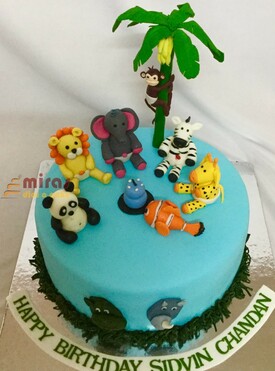 Friendly  Animal Theme Cake