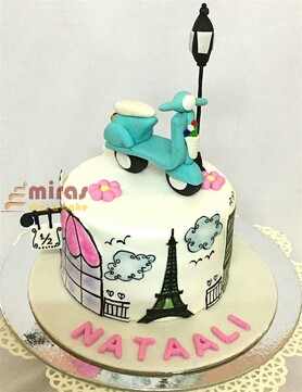 Beautiful Birthday Cake Paris Theme