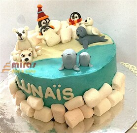 Birthday Cake Polar Animals Theme