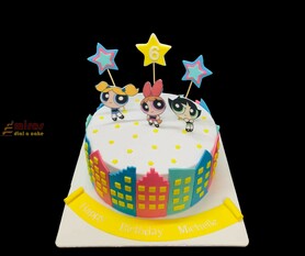 Birthday Cake Power Puff Girls