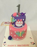 Anaika's Butterfly theme Birthday Cake