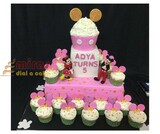 Minnie Mouse Desert Table ( 6 kg cake , 16 cupcakes)