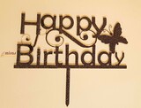 Birthday Cake Topper with Butterfly