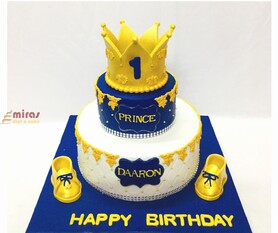 Royal 1st Birthday Cake
