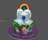 Birthday Cake Dora Theme