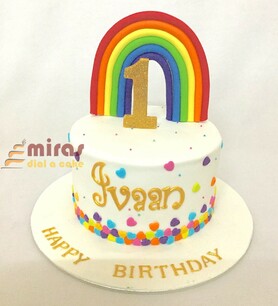 Ist Rainbow Birthday Cake