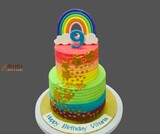 Rainbow Colours  Birthday Cake