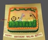 Animal Theme Fresh Cream Cake