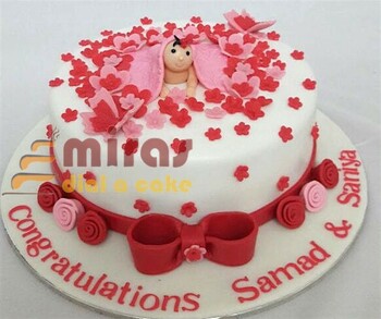 Cute Angel Baby Shower Cake