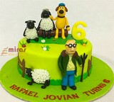 6th Birthday Cake Shaun the Sheep theme