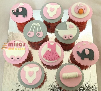Baby Shower Cup Cakes - 10 nos