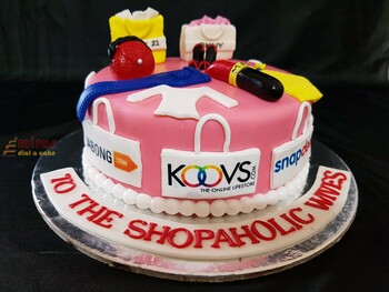 Customized Shopoholic Birthday Cake