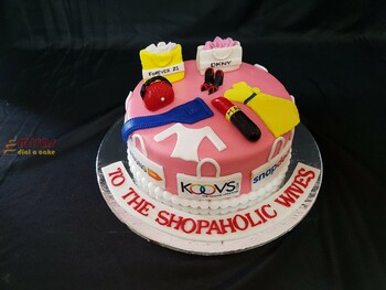 Customized Shopoholic Birthday Cake