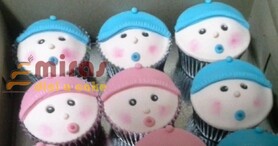 Cute Baby Shower Cup Cakes - 10 nos
