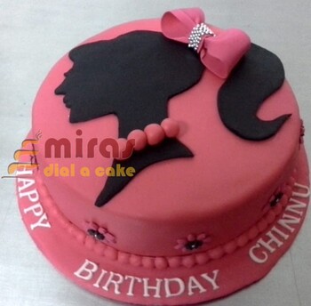 Her Silhouette Birthday Cake
