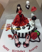 Ananya Fashion Designer Birthday Cake