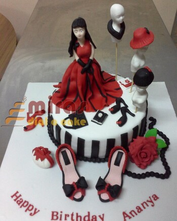 Ananya Fashion Designer Birthday Cake