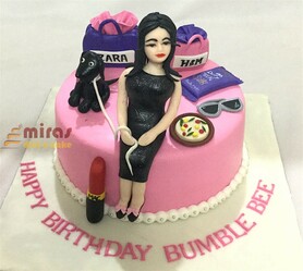 Busy Bee Shopping Designer Birthday Cake