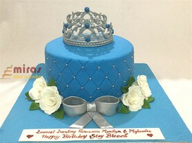 Happy Birthday Cake Blue Tiara
