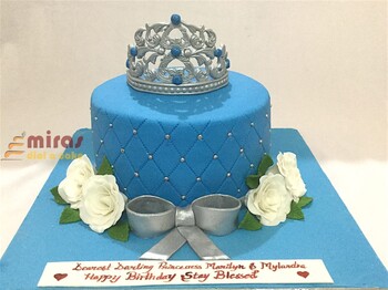 Happy Birthday Cake Blue Tiara