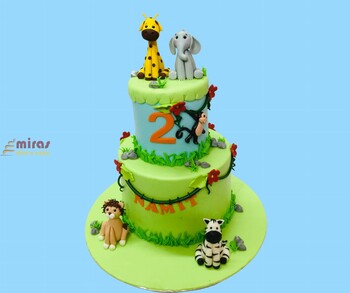 Happy Animals Birthday Cake