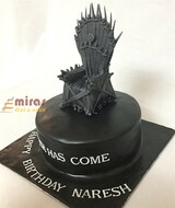 Black GOT Throne Birthday Cake