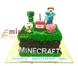 Birthday Cream Cake-Minecraft theme