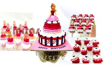 Princess Sapna Desert Table ( 5 kg cake, 10  cake pops, 10 cupcakes, 10 cakesicles)