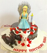 Happy Birthday Cake Khaleesi GOT theme