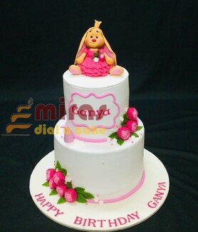 Baby Bunny Birthday Cake
