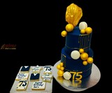 75th Birthday Desert Table (  Cake , Cookies)