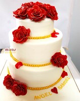 Red Rose Anniversary Cake