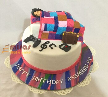 Colorful Bed Birthday Cake