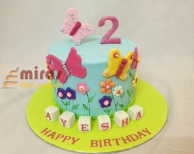 Colourful Butterflies Cake