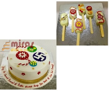 Rakhi Celebrations Desert Table (1 kg cake , 10 cakesicles)