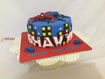 Spiderman Theme  Birthday Cake