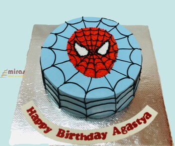 Birthday Spiderman Theme Cake