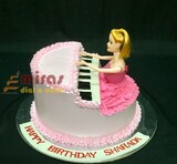 Barbie Piano Birthday Cake