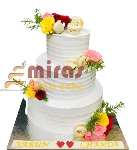 Fresh Cream Wedding Cake
