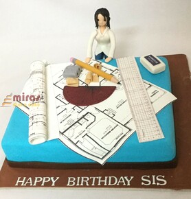 Birthday Cake for Architect  Sister