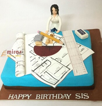 Birthday Cake for Architect  Sister