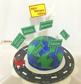 Around the World Theme Cake