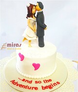 Adventure of Love Valentine Cake